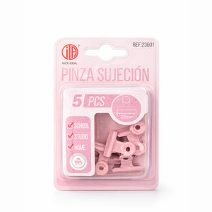 Set 5 Pinzas para Papel Metálicas 22mm Oficina Escolar | Disparo.cl