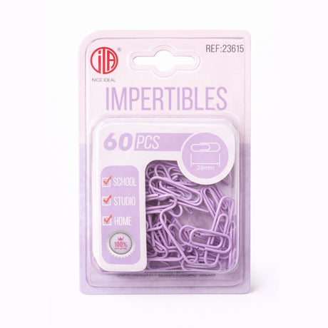 Set 60 Clips Metálicos 28mm Oficina Escolar | Disparo.cl