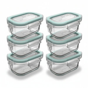 Set 6 Contenedores Hermeticos Allegra Vidrio 150mL Rectangular | Disparo.cl
