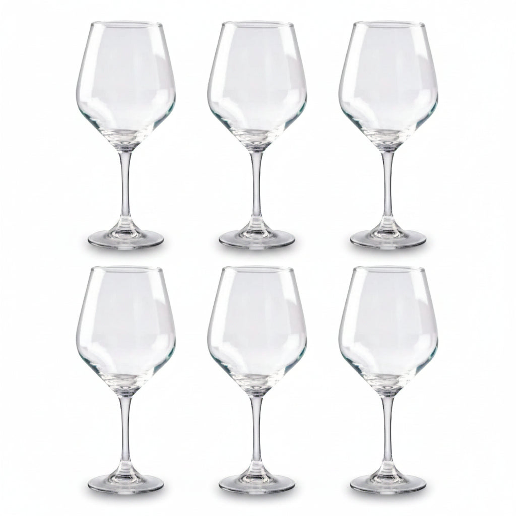 Set 6 Copas Vino Brunello 408 Ml Cristar fondo blanco