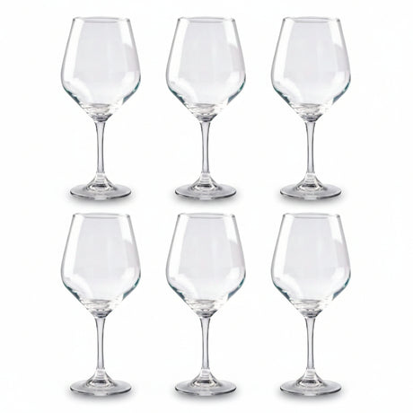 Set 6 Copas Vino Brunello 408 Ml Cristar fondo blanco