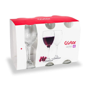 Set 6 Copas de Vino 300 Ml Versalles Cristar caja