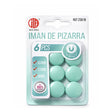 Set 6 Imanes de Pizarra Circulares 30mm  verde fondo blanco | Disparo.cl