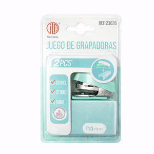 Set Corchetera con Corchetes Nº10 Oficina Escolar | Disparo.cl