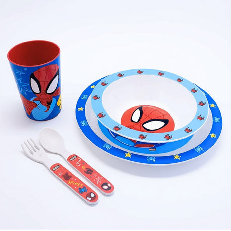 Set Desayuno Spiderman Infantil Melamina Libre de BPA set sin caja