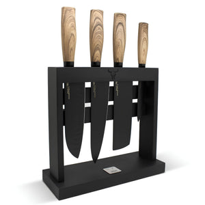 Set de 4 Cuchillos con Soporte Wayu ifondo blanco de lado