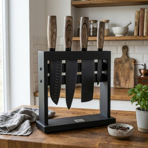 Set de 4 Cuchillos con Soporte Wayu imagen realista
