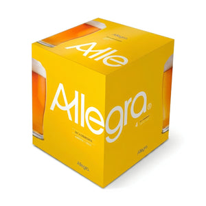 Set de 4 Vasos Cerveceros Amberes 560ml Allegra Fondo blanco caja | Disparo.cl