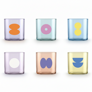 Set de 6 Vasos Bajos Toy 392 Ml Cristar fondo blanco