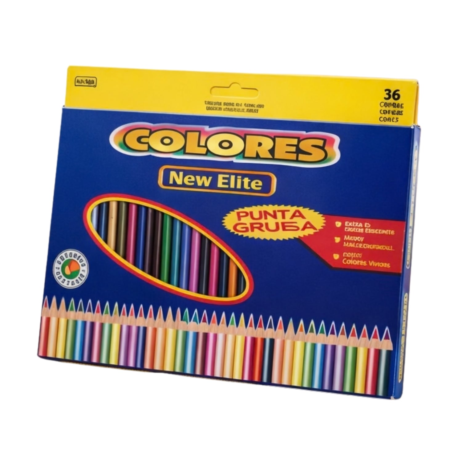 Set de Lápices de Colores Punta Gruesa New Elite 36 Colores