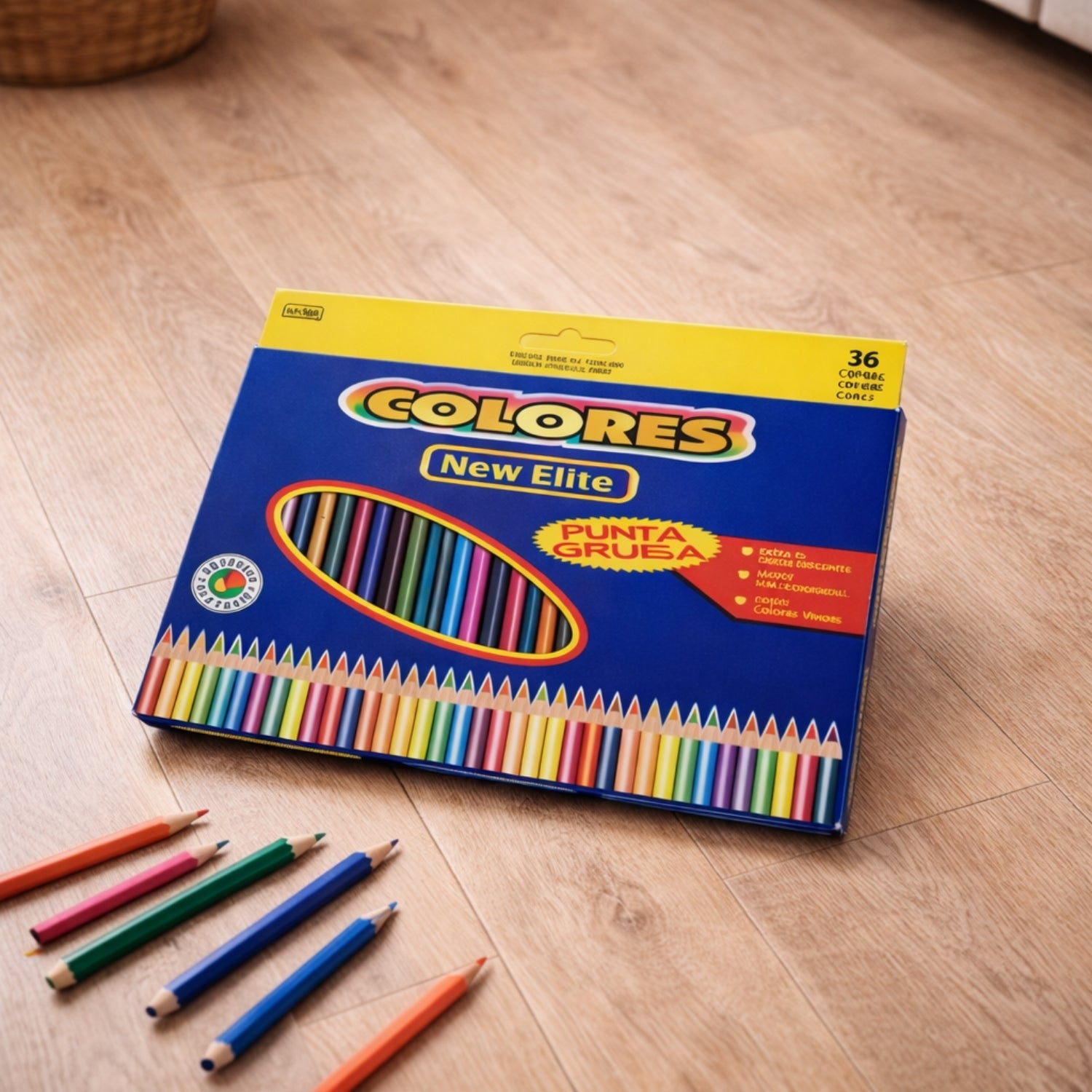Set de Lápices de Colores Punta Gruesa New Elite 36 Colores