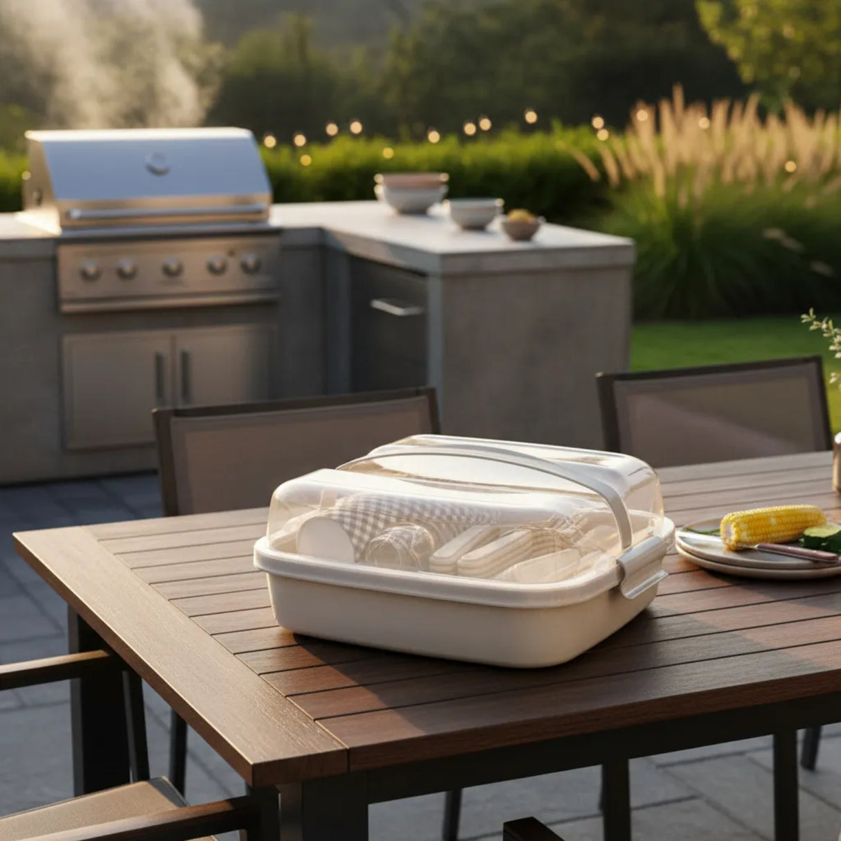 Set de Picnic Reutilizable 32 Piezas Con Vajilla Libre de BPA | Disparo.cl