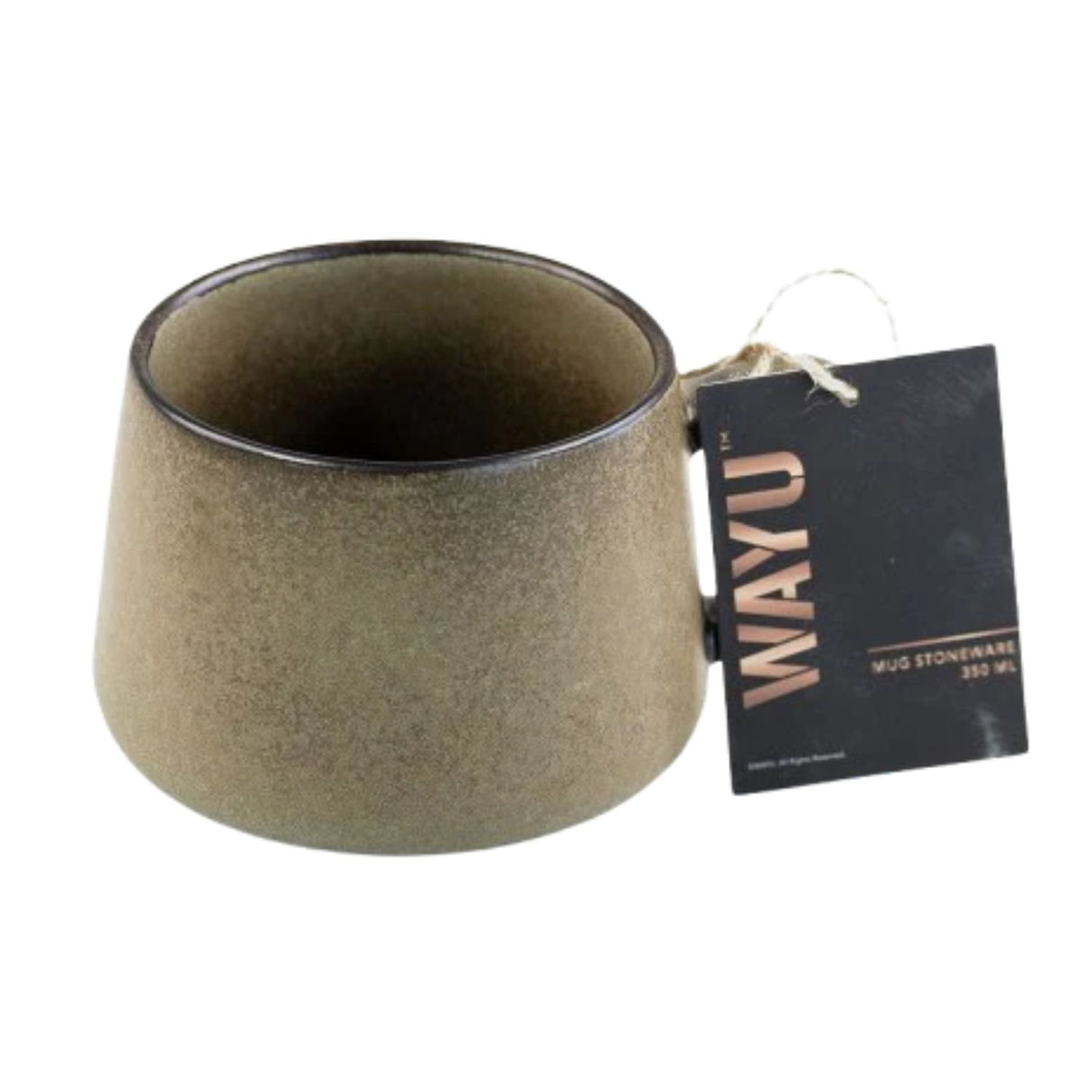 Mug Cerámica 350mL Gres Wayu Taza Café Diseño Rústico
