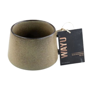 Mug Cerámica 350mL Gres Wayu Taza Café Diseño Rústico