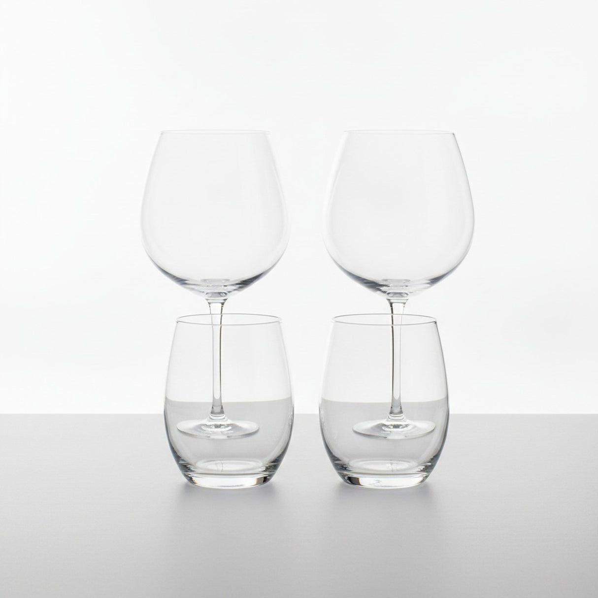 Set 4 Copas Aperitivo 640mL + 4 Vasos Redondos 580mL Wayu