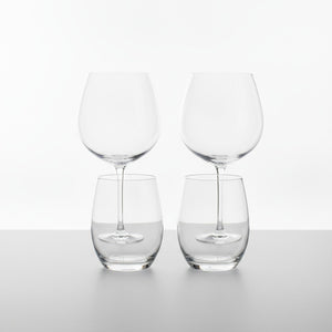 Set 4 Copas Aperitivo 640mL + 4 Vasos Redondos 580mL Wayu