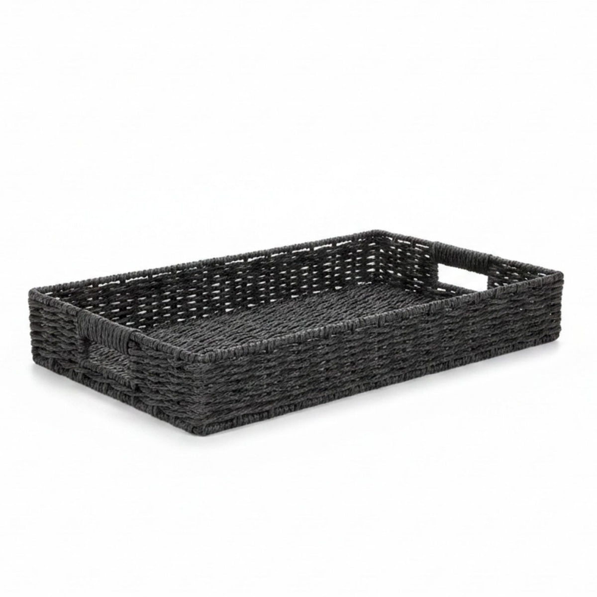 Bandeja Wayu Rattán Negro 50cm Decoración Parrilla