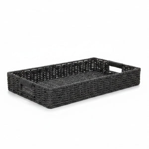 Bandeja Wayu Rattán Negro 50cm Decoración Parrilla