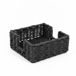 Servilletero Wayu Rattan Negro 16cm