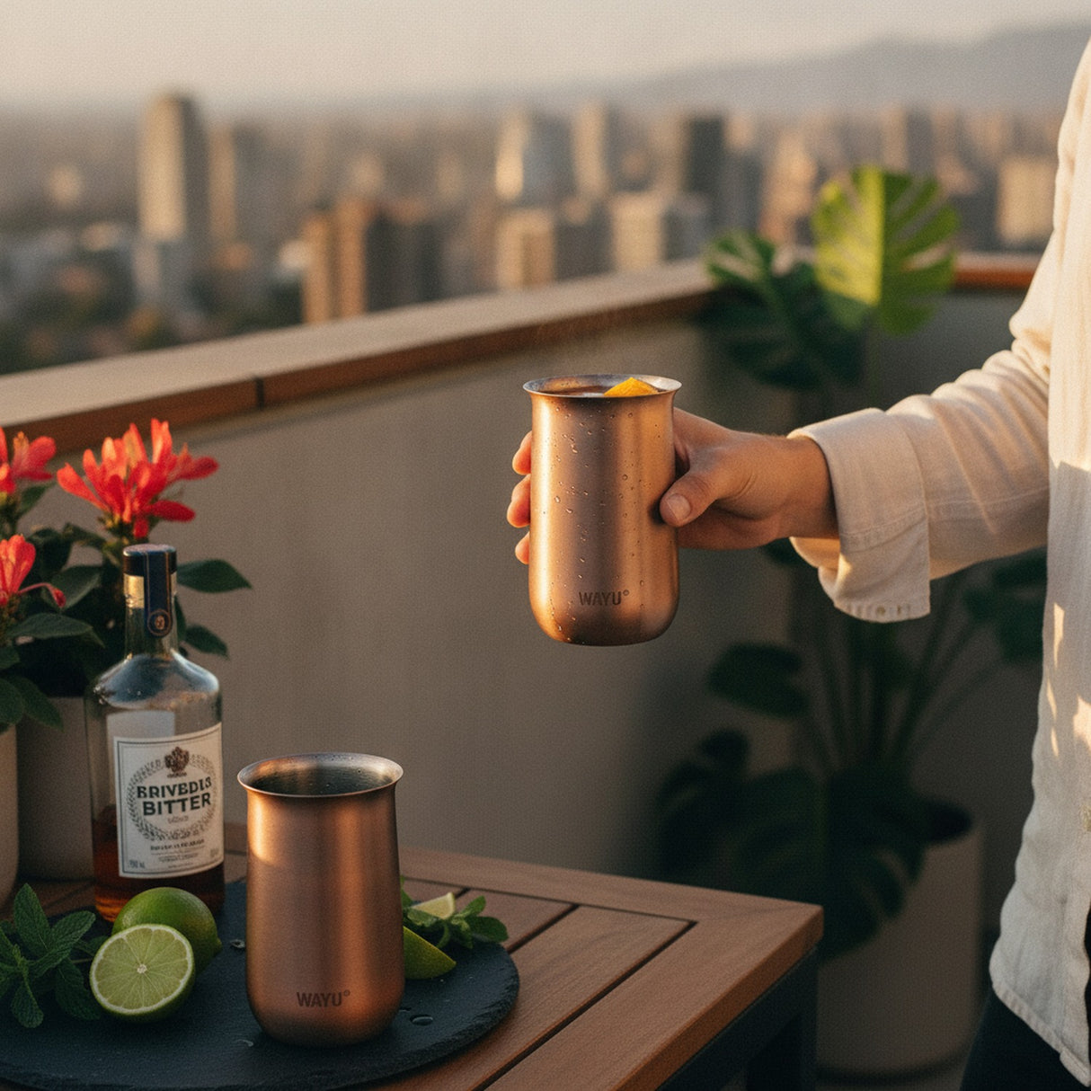 Set 2 Vasos Aperitivo Acero Inoxidable 230mL Wayu