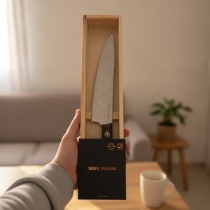 Cuchillo Chef Picaña Wayu 8 Pulgadas Madera Pakka