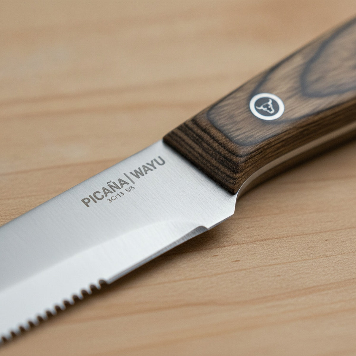 Set 4 Cuchillos Picaña Wayu 5 Pulgadas Madera Pakka
