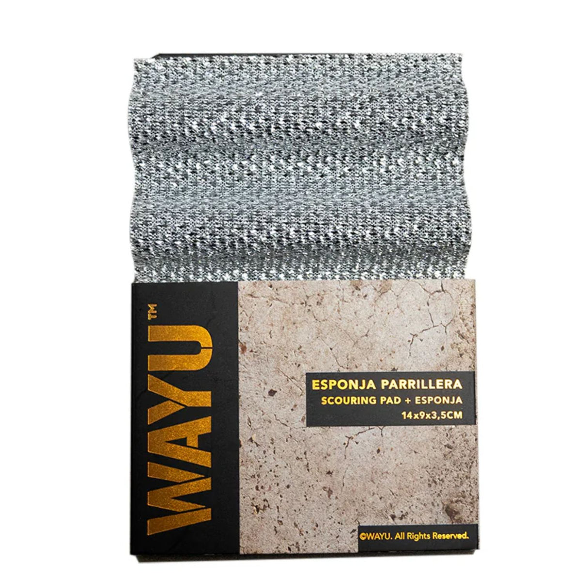 Esponja Parrillera Wayu Gris Abrasiva Limpieza Parrilla