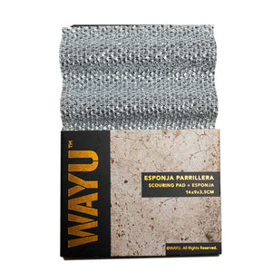 Esponja Parrillera Wayu Gris Abrasiva Limpieza Parrilla