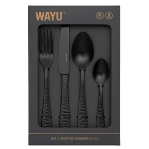 Set De Cubiertos 16 Piezas Hammer Wayu Elegante Comida
