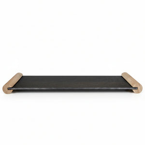 Tabla de Piedra 40 Cm Mango Bamboo Wayu acostada en una superficie
