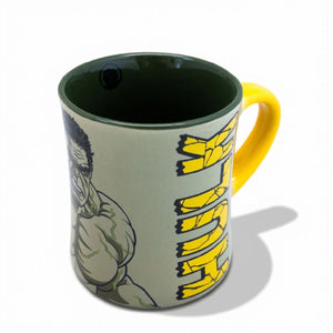 Tazon Hulk Ceramica 400ml Taza Infantil Coleccionable Marvel  fondo blanco desde arriba