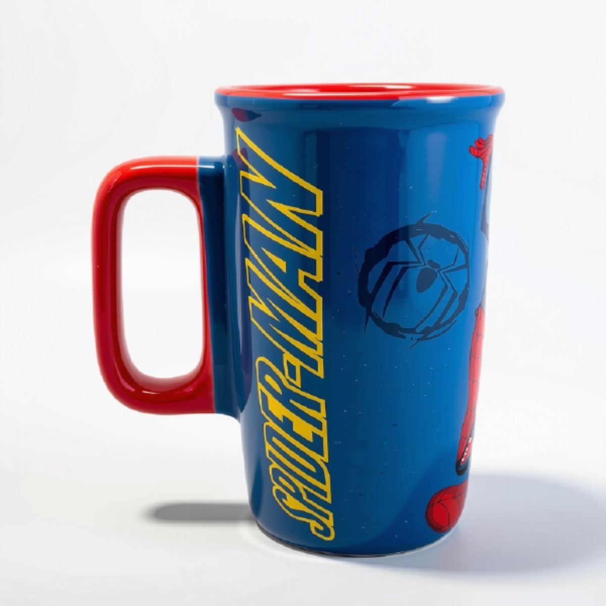 Tazon Retro Venti Spiderman Ceramica 550ml de lado