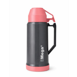 Termo Mega 1L New Megatemp Bebidas Calientes Frias con Tazas Rosa | Disparo.cl