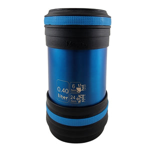 Termo de Comida 400 mL Acero Inoxidable Maxx Mega azul por detras