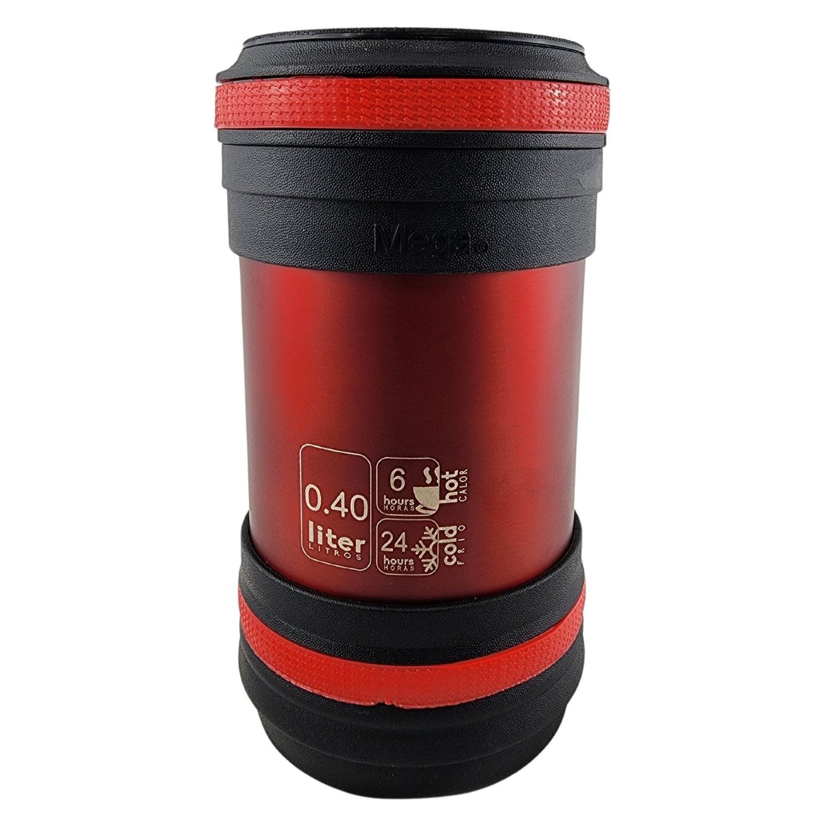 Termo de Comida 400 mL Acero Inoxidable Maxx Mega rojo detras