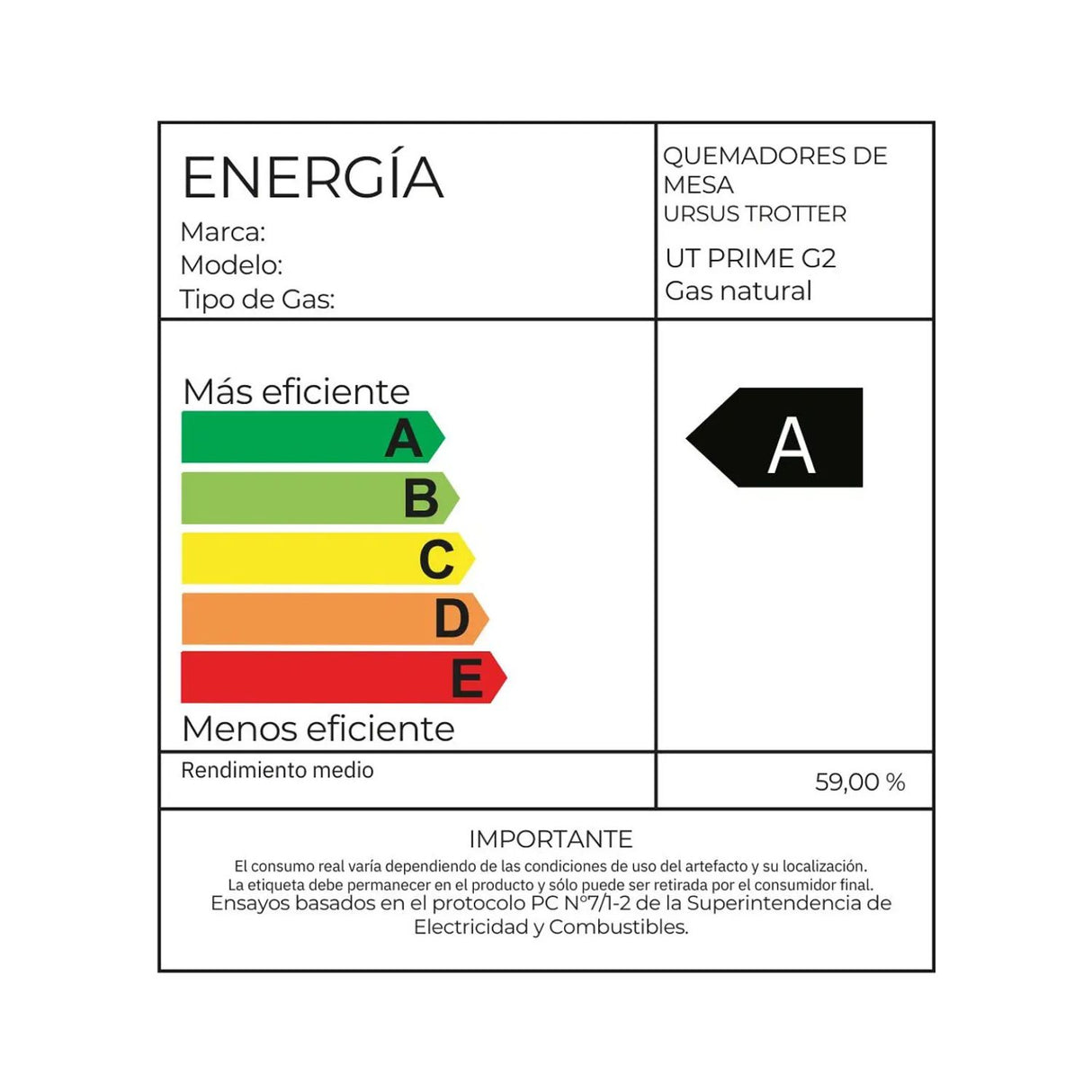 Encimera 2 Quemadores Gas Natural Ursus Trotter PRIME G2. Ideal para cocinas pequeñas, con diseño elegante y seguro. ¡Compra ahora y optimiza tu espacio!-1-2-1-1
