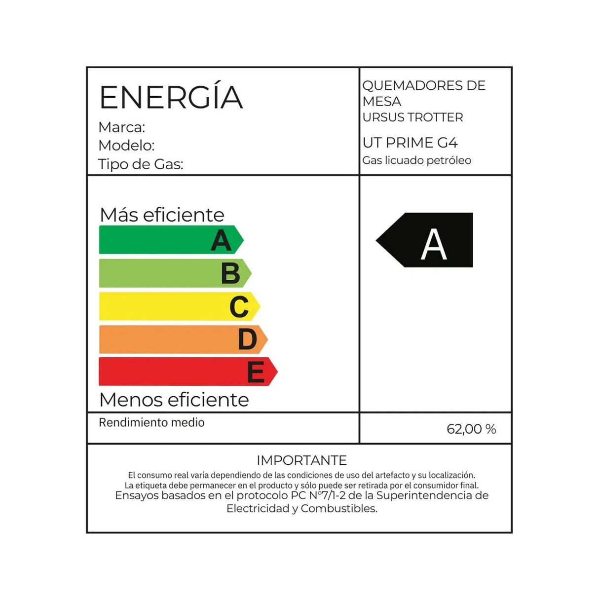 Encimera 4 Quemadores Gas Licuado Ursus Trotter PRIME G4. Eficiencia y estilo en tu cocina. ¡Compra ahora y transforma tu experiencia culinaria!-1-2-1-1