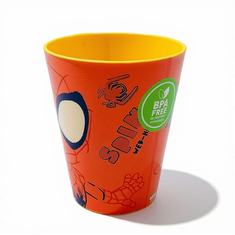 Vaso Spidey Polipropileno 300ml Vaso Infantil Marvel Spin fondo blanco