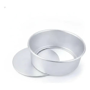 Molde Torta Redondo Desmontable Queque Aluminio Tarta 12cm Plateado