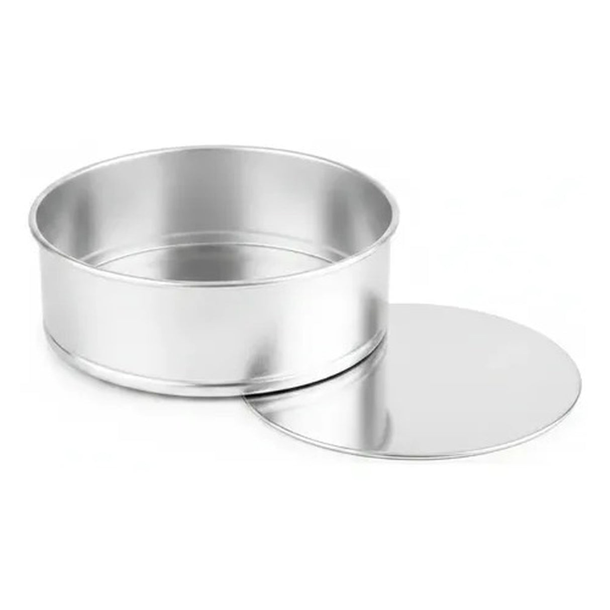 Molde Torta Redondo Desmontable Queque Aluminio Tarta 12cm Plateado