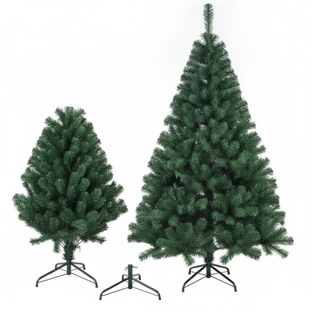 Mujer chilena decorando arbol navidad artificial frondoso 180cm en su hogar