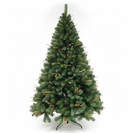 Árbol navidad artificial frondoso 210cm base metal verde vista frontal