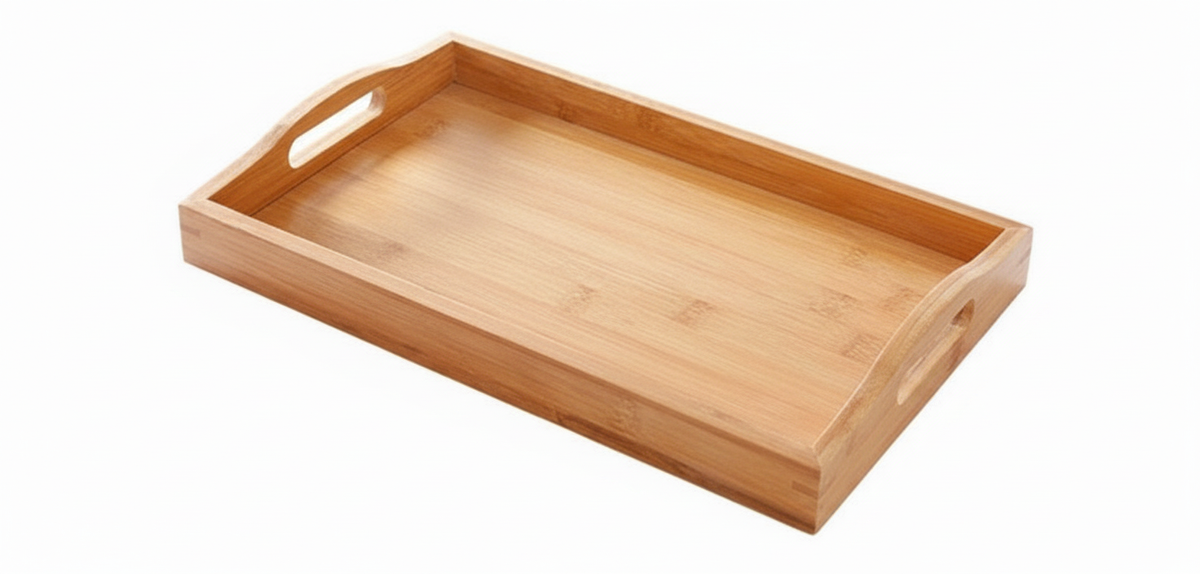 Bandeja de Cama Madera Rectangular Desayuno 40cm