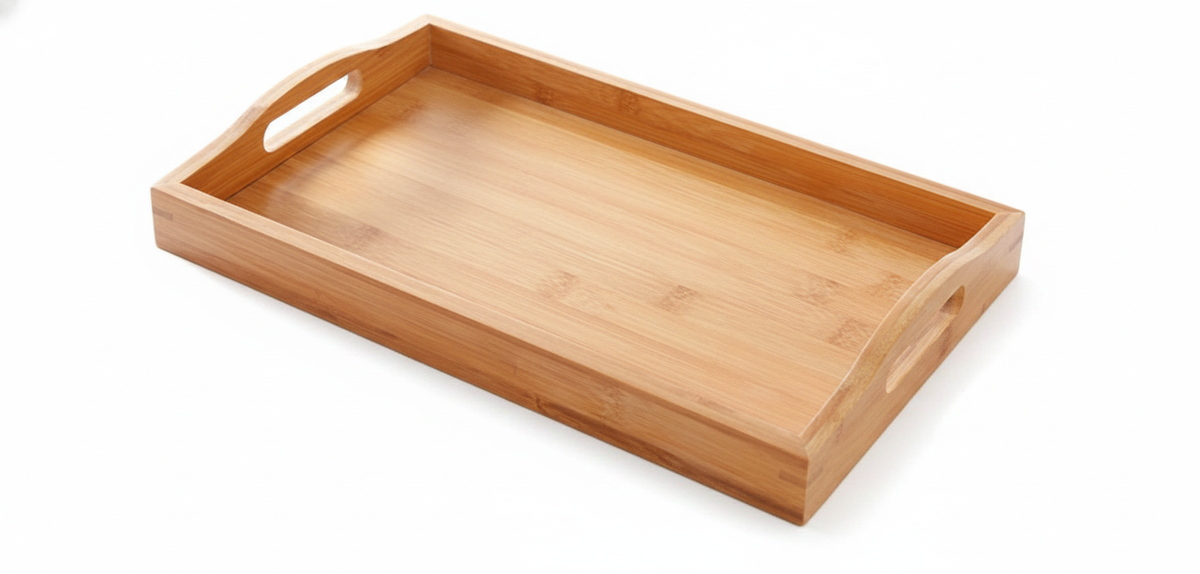 Bandeja Madera Bambú Desayuno Cama Rectangular 36cm