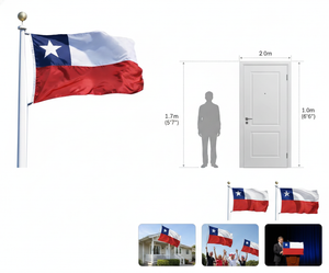 Bandera de Chile decorando fachada de casa fechas patrias septiembre
