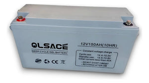 Bateria ciclo profundo gel 12v 150ah vista frontal fondo blanco