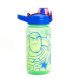 Botella infantil Toy Story 5 Buzz Lightyear 650ml tapa switch verde azul vista frontal