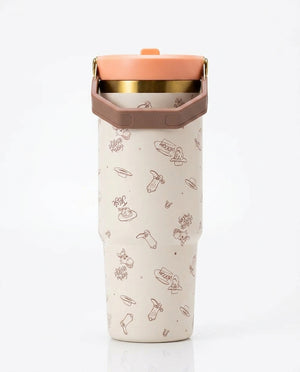 Botella térmica Toy Story Woody 850ml mango tapa coral vista frontal blanco