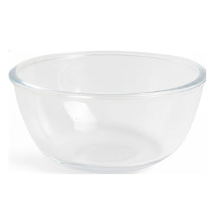 Bowl ensaladera vidrio templado transparente Glasso 2700mL vista frontal fondo blanco