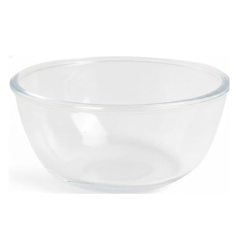 Bowl ensaladera vidrio templado transparente Glasso 2700mL vista frontal fondo blanco